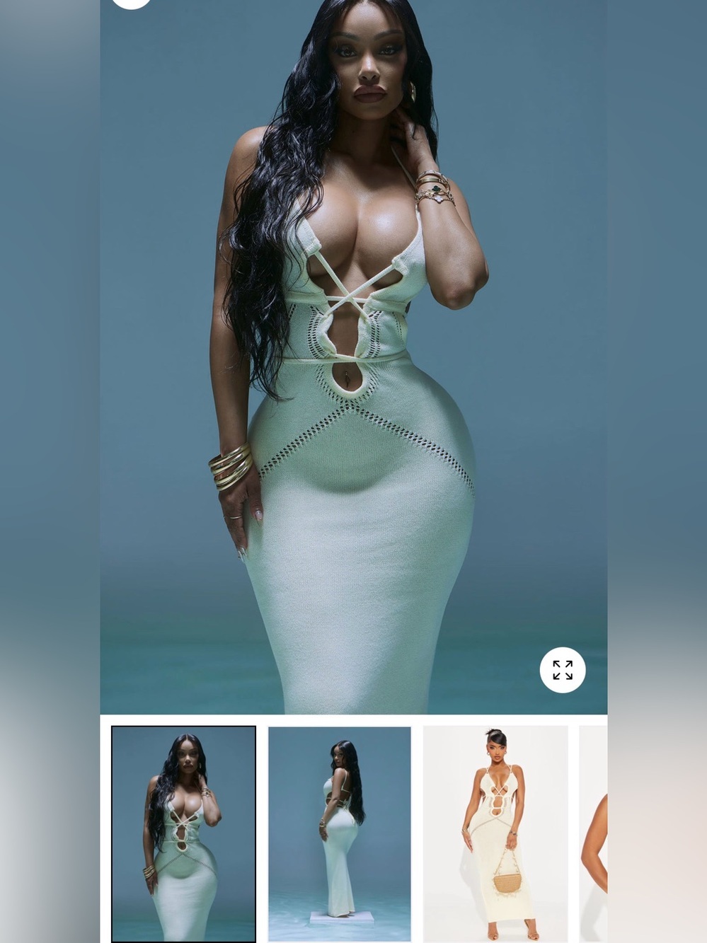 Women’s White Cutout Bodycon Dress - Sexy Elegant Evening Dress new